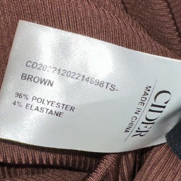 NWT Cider Brown Elastic Waist Wide Leg Pants Size XS - Picture 9 of 15